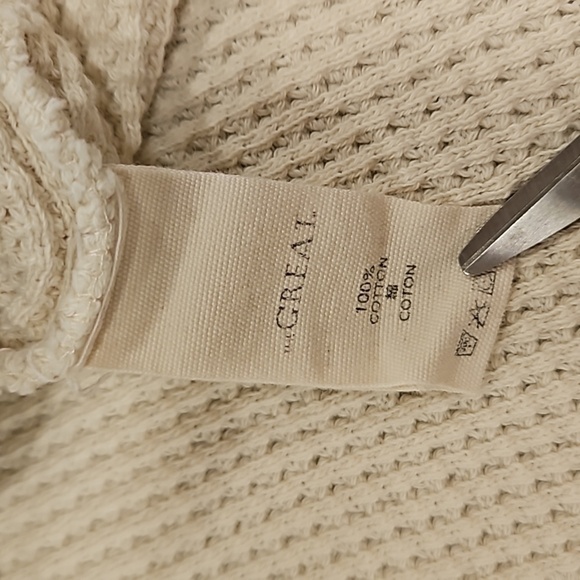 💕THE GREAT💕 The Great Circle Thermal Top ~ Washed White Wolverine Graphic 0 - Picture 15 of 15